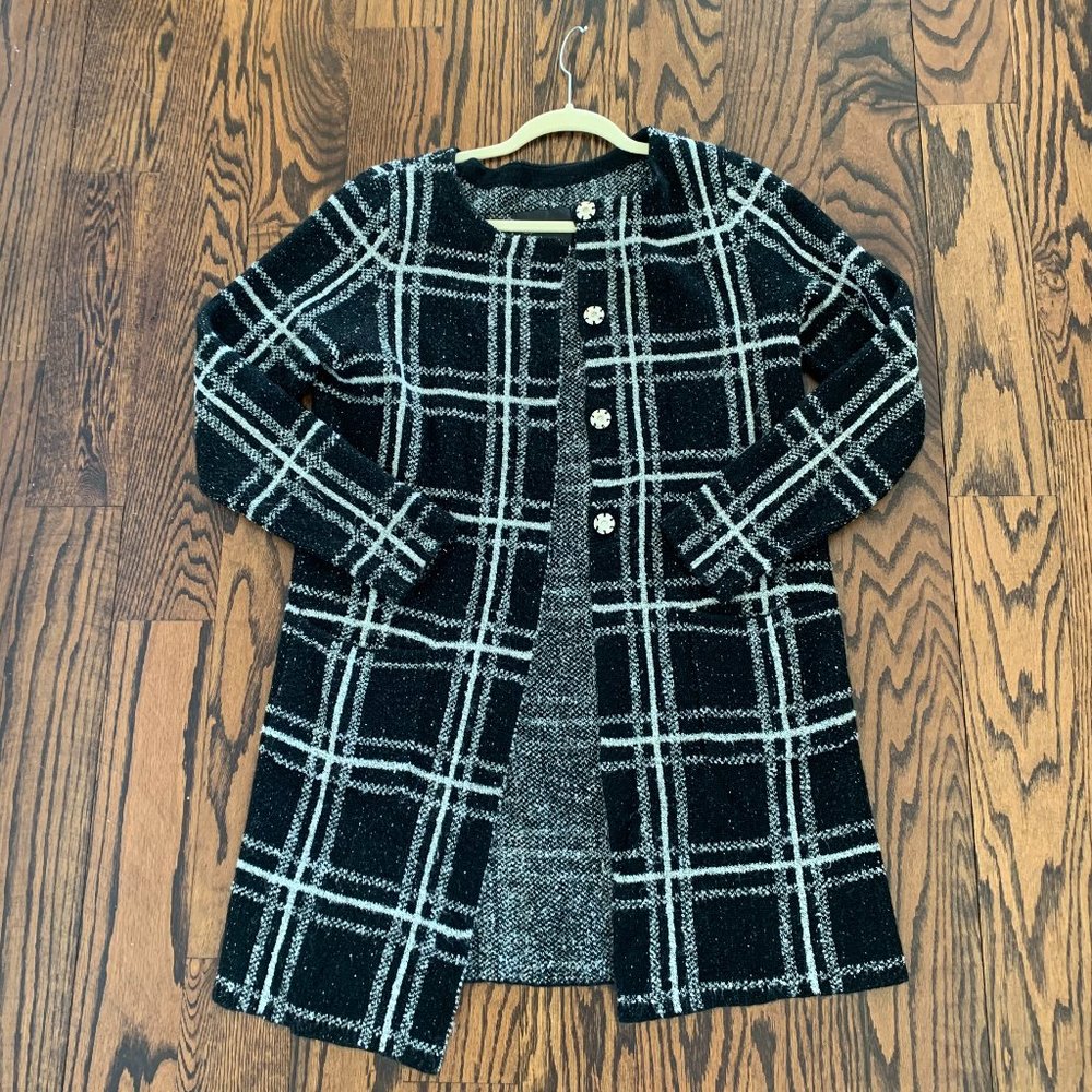 Anthropologie Sanctuary Plaid Sweater Jacket